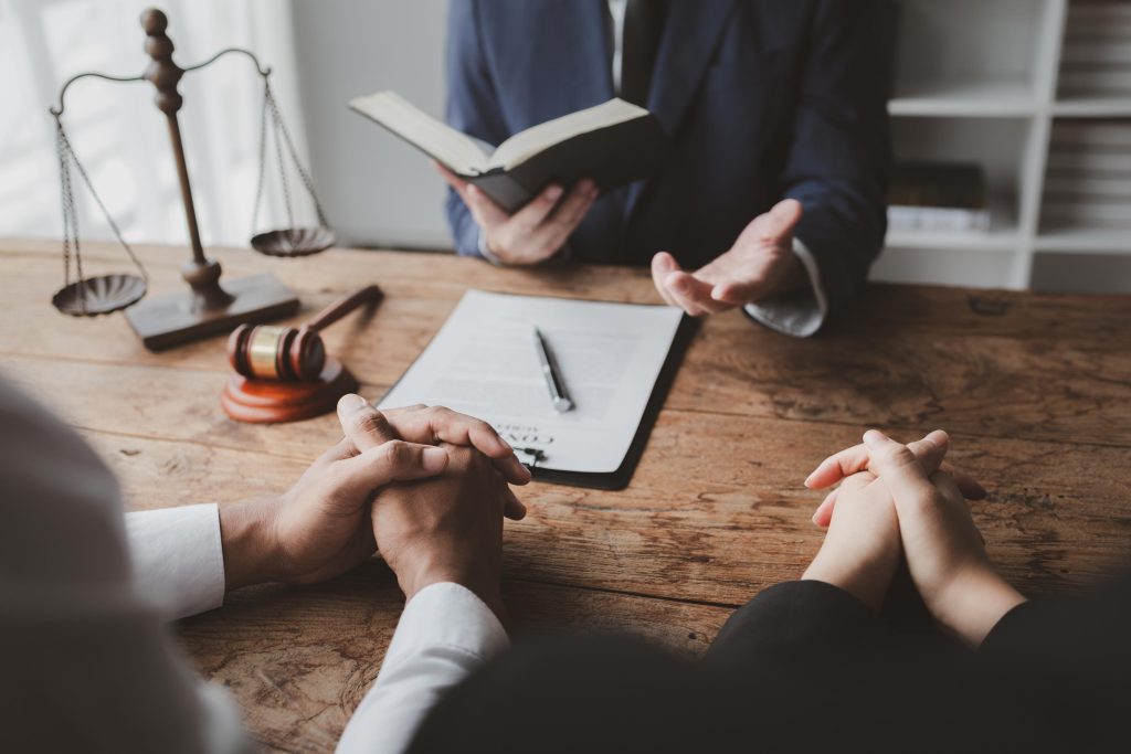Lawyers provide legal advice. Clients who are being prosecuted b